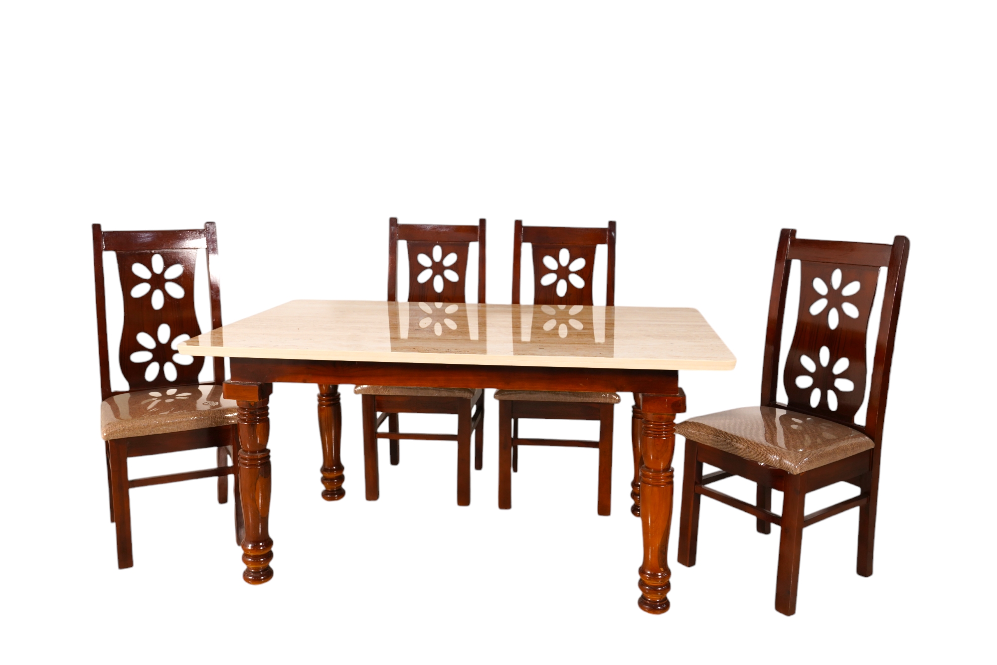 4 Seater Dining Table with Italian Marble Top