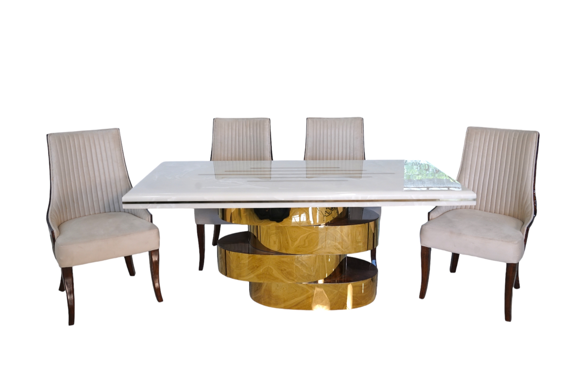 Onyx Dining Table with Inlay