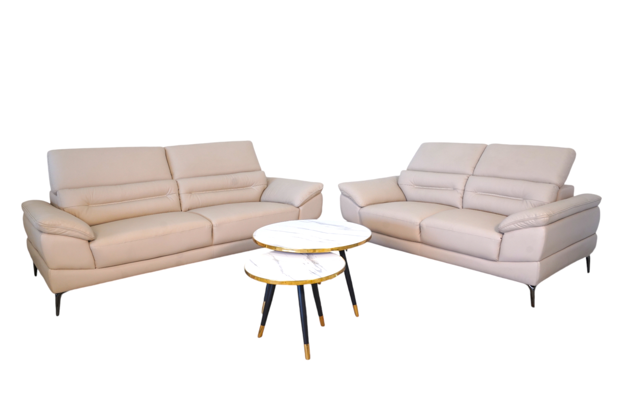 3 + 2 with Head Rest  Imported Leather Sofa