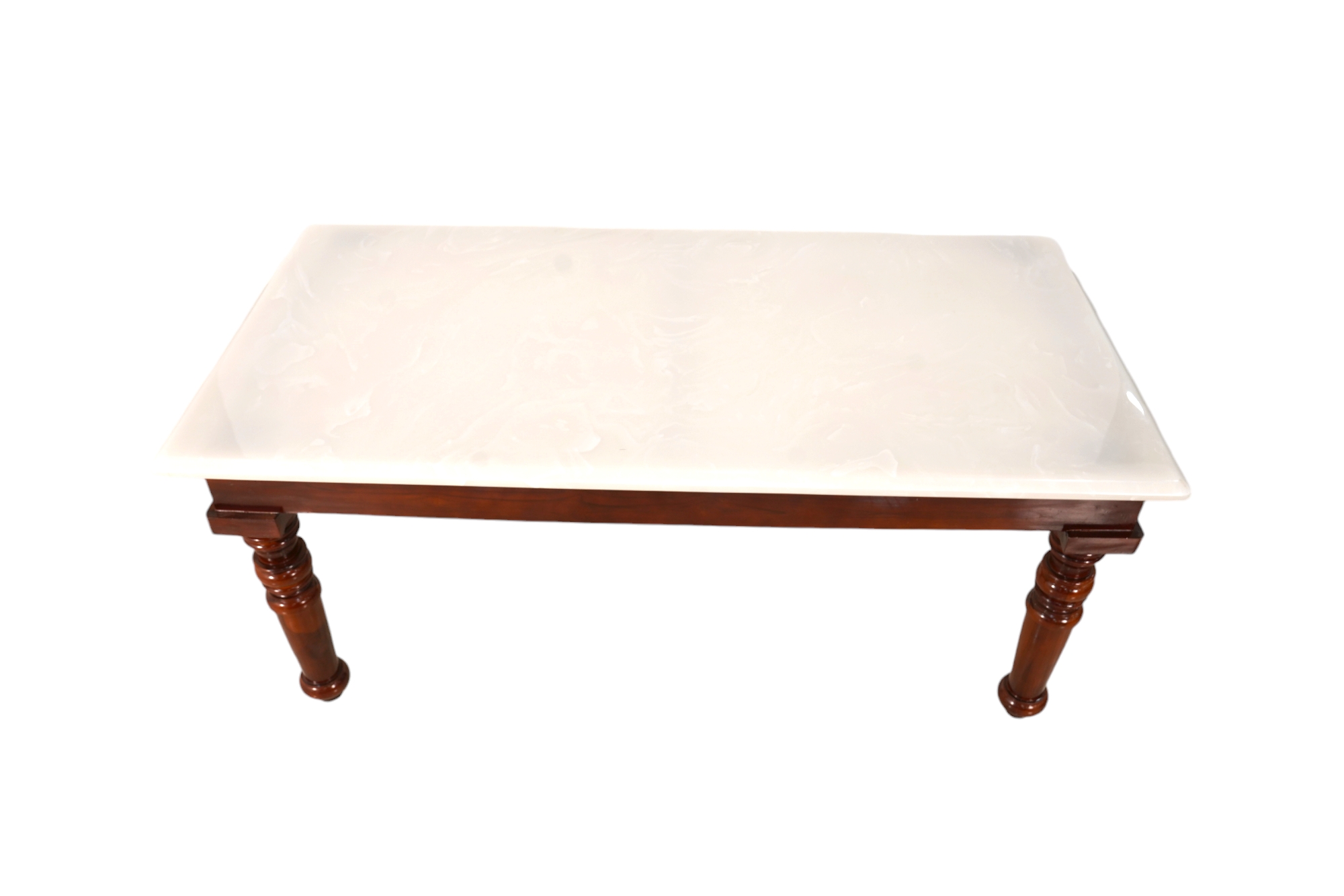 6 Seater Dining Table with Onyx Marble Top